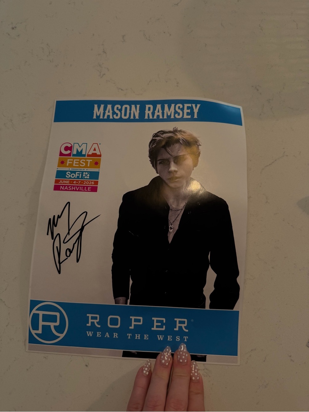 Roper Black & Blue Mason Ramsey Promo Poster with Lanyard